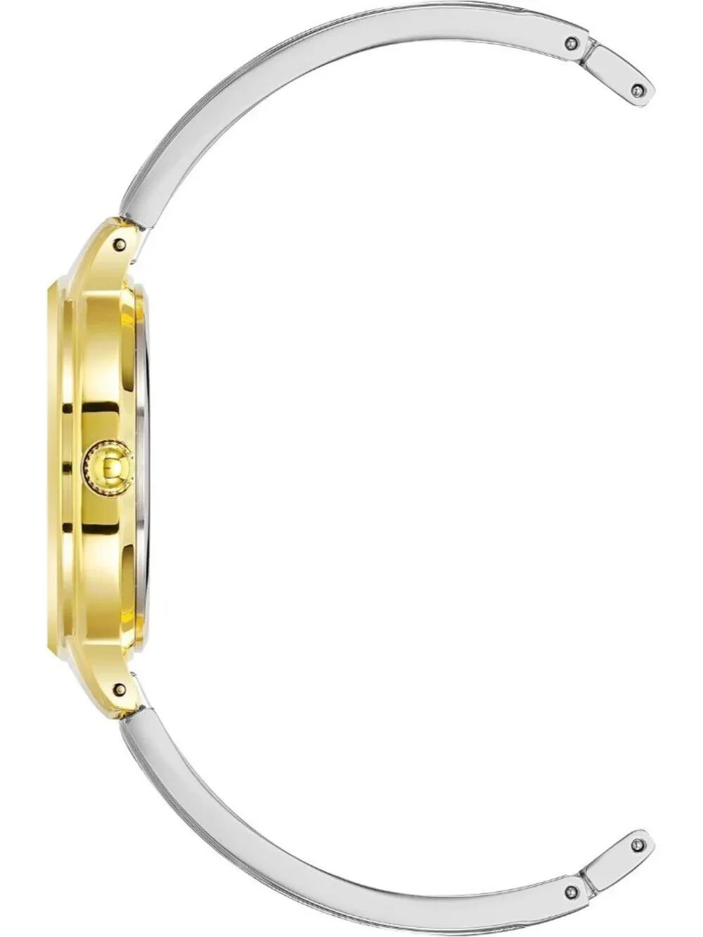 Anne Klein Women's Silver Gold Analog Genuine Diamond Dial Bangle Luxury Watch